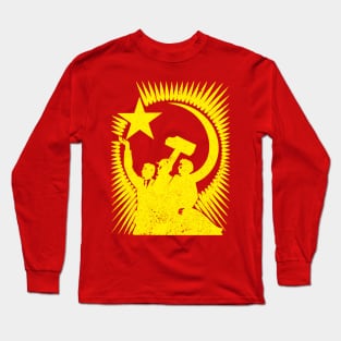 Soviet Propaganda Poster (Yellow) Long Sleeve T-Shirt